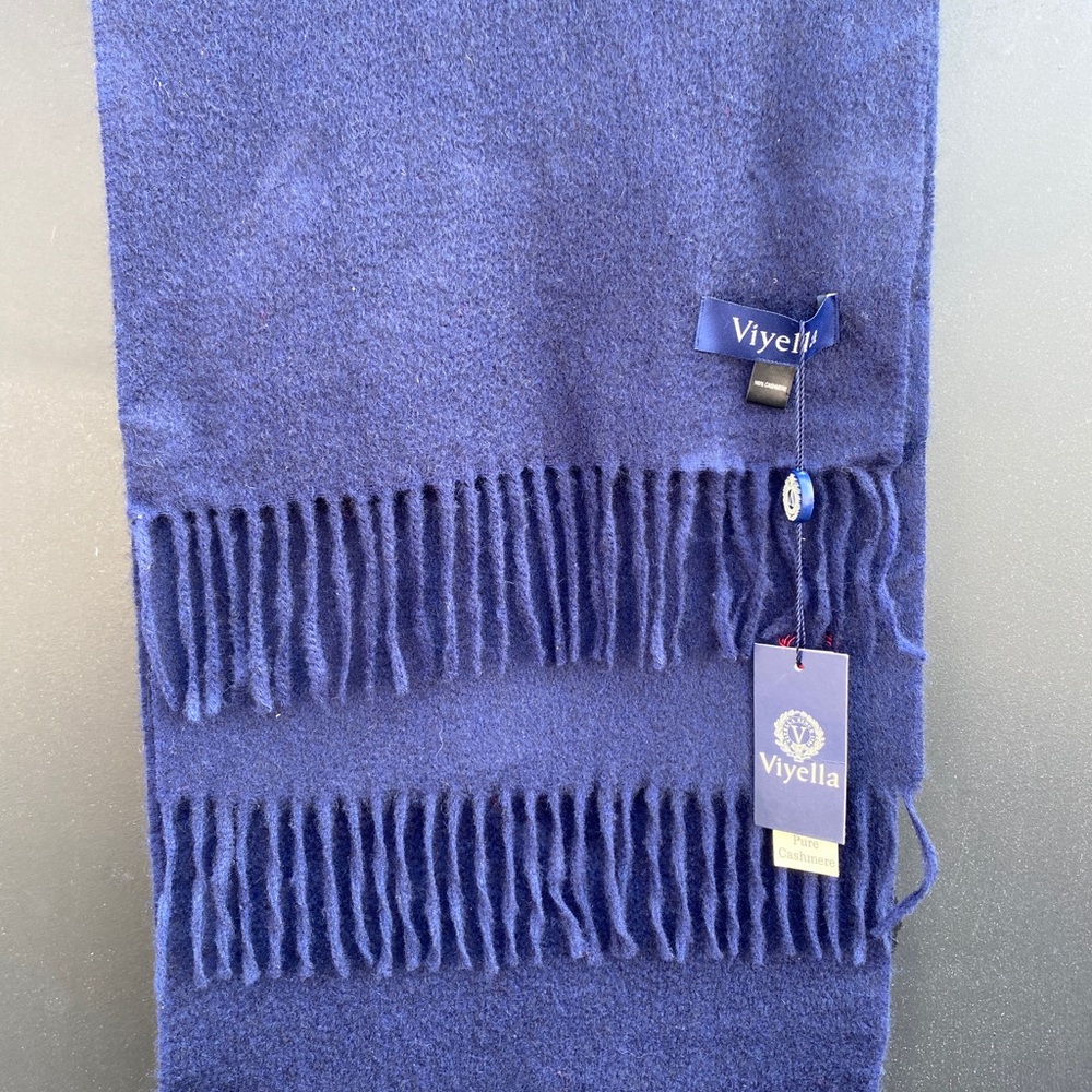 navy Viyella pure cashmere men’s scarf